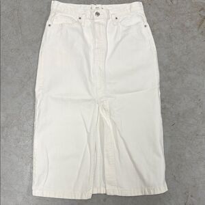 MANGO White Denim Skirt - Midi Skirt - BRAND NEW - NWOT - Size Medium